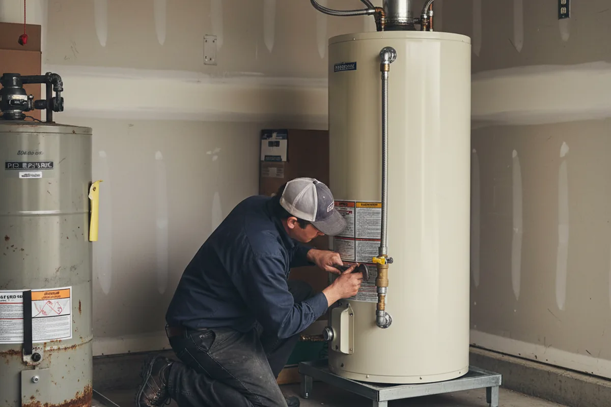 Water heater and shutoff valve replacement in Strasburg